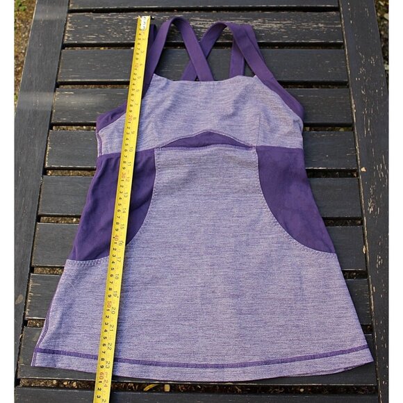 Lululemon sz 8 - Chataranga Tank in Concord Grape (Purple) - Luxtreme Cross Back - Picture 6 of 9